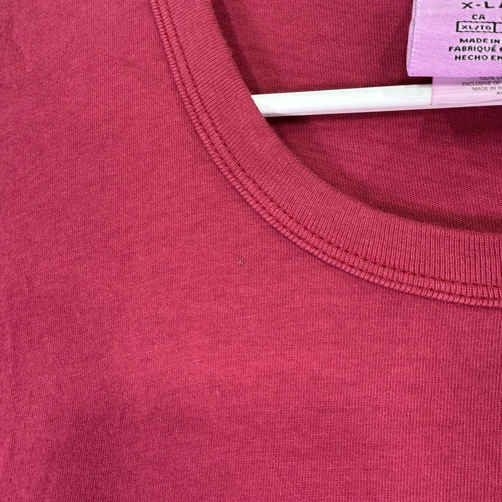 Champion Shirt Mens XL Red Embroidered Script Logo Tee Casual Crewneck - Picture 7 of 10